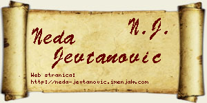 Neda Jevtanović vizit kartica